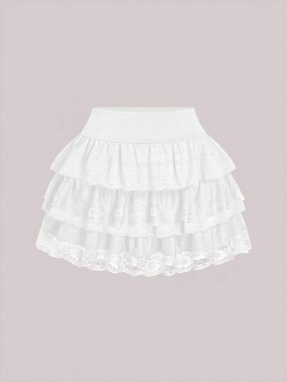 White lace skirt | SHEIN