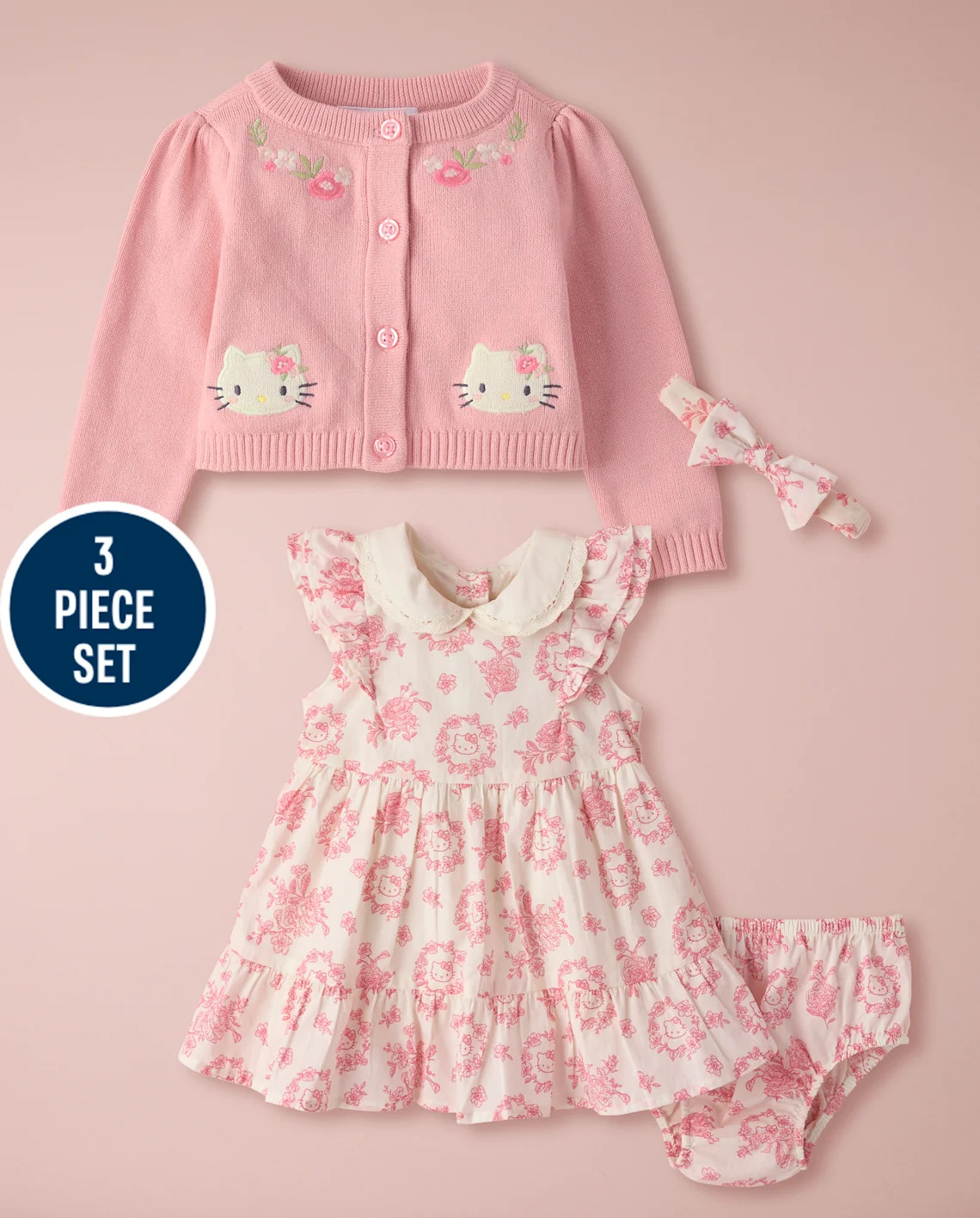 Baby Girls Long Sleeve Hello Kitty\u00ae Applique Floral 2-Piece Outfit Set - MULTI | Gymboree | Gymboree