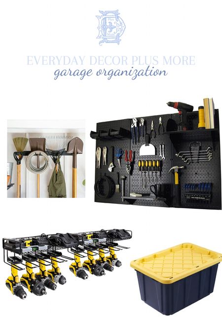 Garage organizers. Garage organization. Garage storage. Storage solutions. Affordable organization. Bike storage. Bike organization. Garage peg board. Drill holder. Drill organizer. Storage containers.

#LTKunder50 #LTKfamily #LTKhome