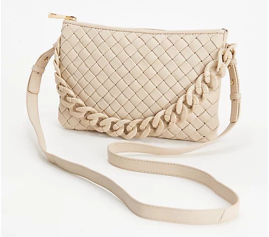 Vince Camuto Leather Crossbody with Chain - Adyna - QVC.com | QVC