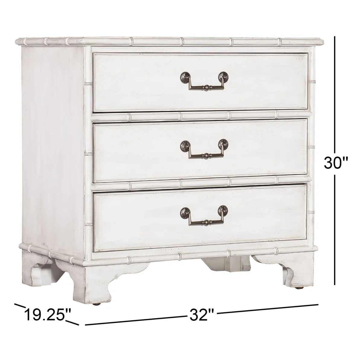 Charleston 3 - Drawer Nightstand | Perigold