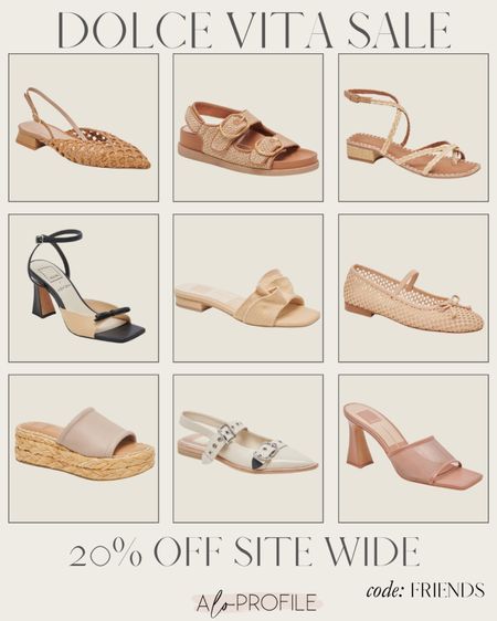Dolce Vita friends & family sale - 20% off site wide with code: FRIENDS. These shoes would be perfect for spring + summer. 

#LTKsalealert