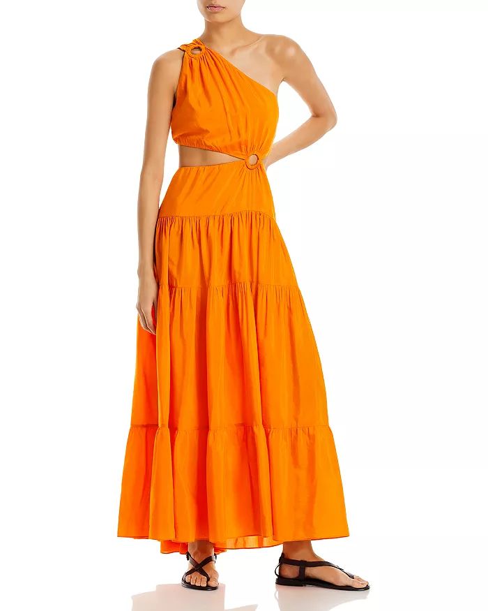 Orange Asymmetrical Tiered Maxi Dress | Bloomingdale's (US)