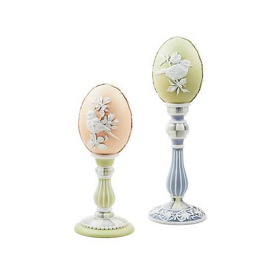 Cameo Pedestal Eggs, Set of 2 | MacKenzie-Childs