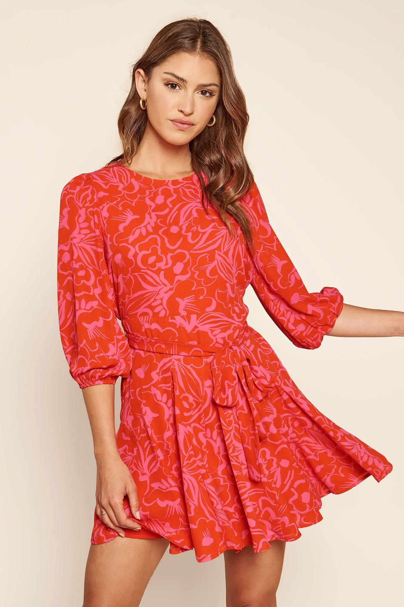 Malia Floral Mellow Godet Dress | Sugarlips