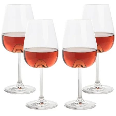 Stolzle (4 Pack) 17oz Lead Free Crystal Wine Glasses Set with Wine Aerator Cones Stemware Barware | Walmart (US)