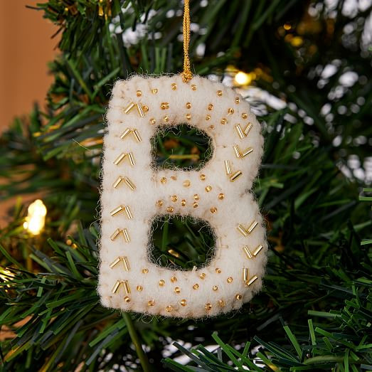 Felt Monogram Ornaments | West Elm (US)