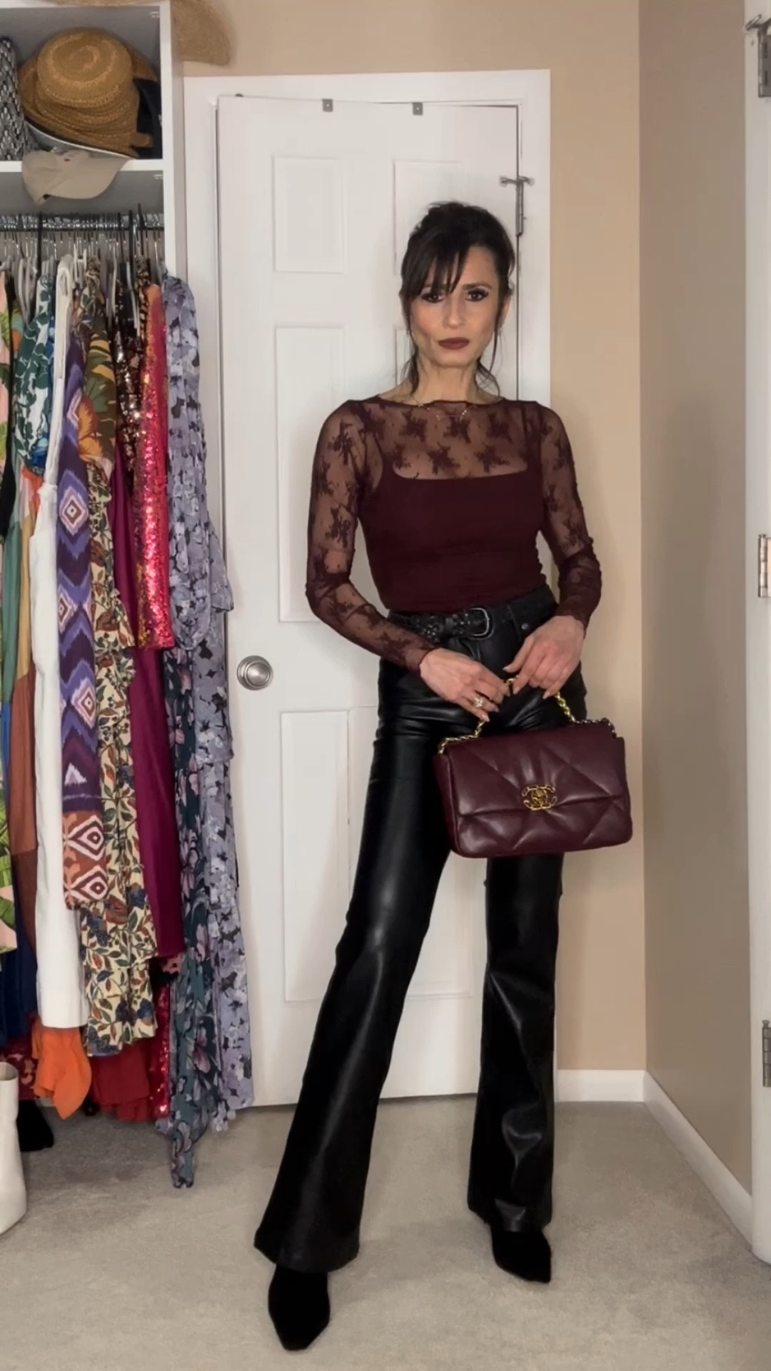 I love a leather and lace look! 😍 

The lace top fits true to size. The tank top is old, so I linked a similar style that would look great under the lace top. Lace top also comes in black and beige.

This Amazon bootie is gorgeous and super comfortable. Fits true to size and comes in many colors. Check out my post where I share the ones I’ve got!

Pants also fit true to size. I’m wearing a 24 and I’m 5’5” for reference .

And I added the down jacket I wore with it but didn’t film 😁

#LTKshoecrush #LTKstyletip #LTKfindsunder100