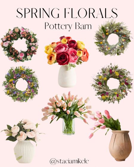 Spring florals at pottery barn 