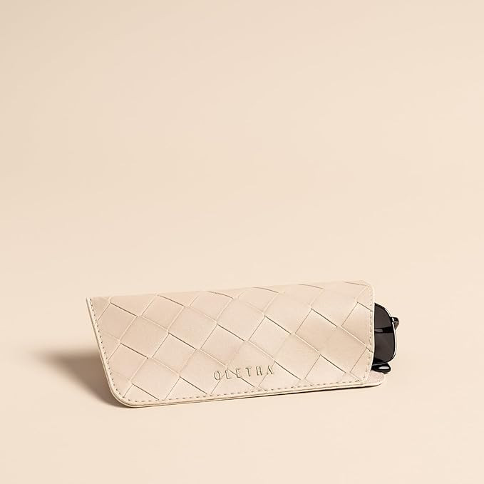 Aesthetic Soft Glasses Case, Slim Travel Pouch for Sunglasses Eyeglasses Readers, Woven Textured,... | Amazon (US)