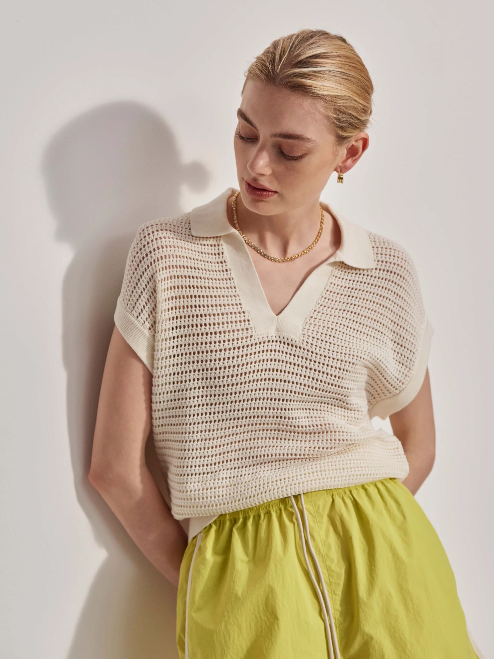 Varley Otto Crochet Ivory Pullover | Four and Twenty Sailors