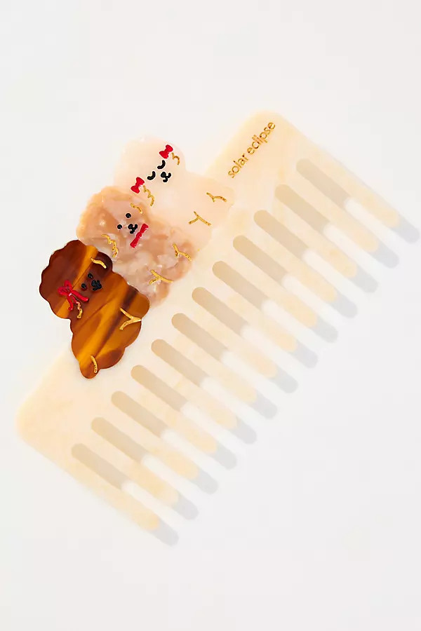 Solar Eclipse Handpainted Wide Tooth Comb | Anthropologie (US)
