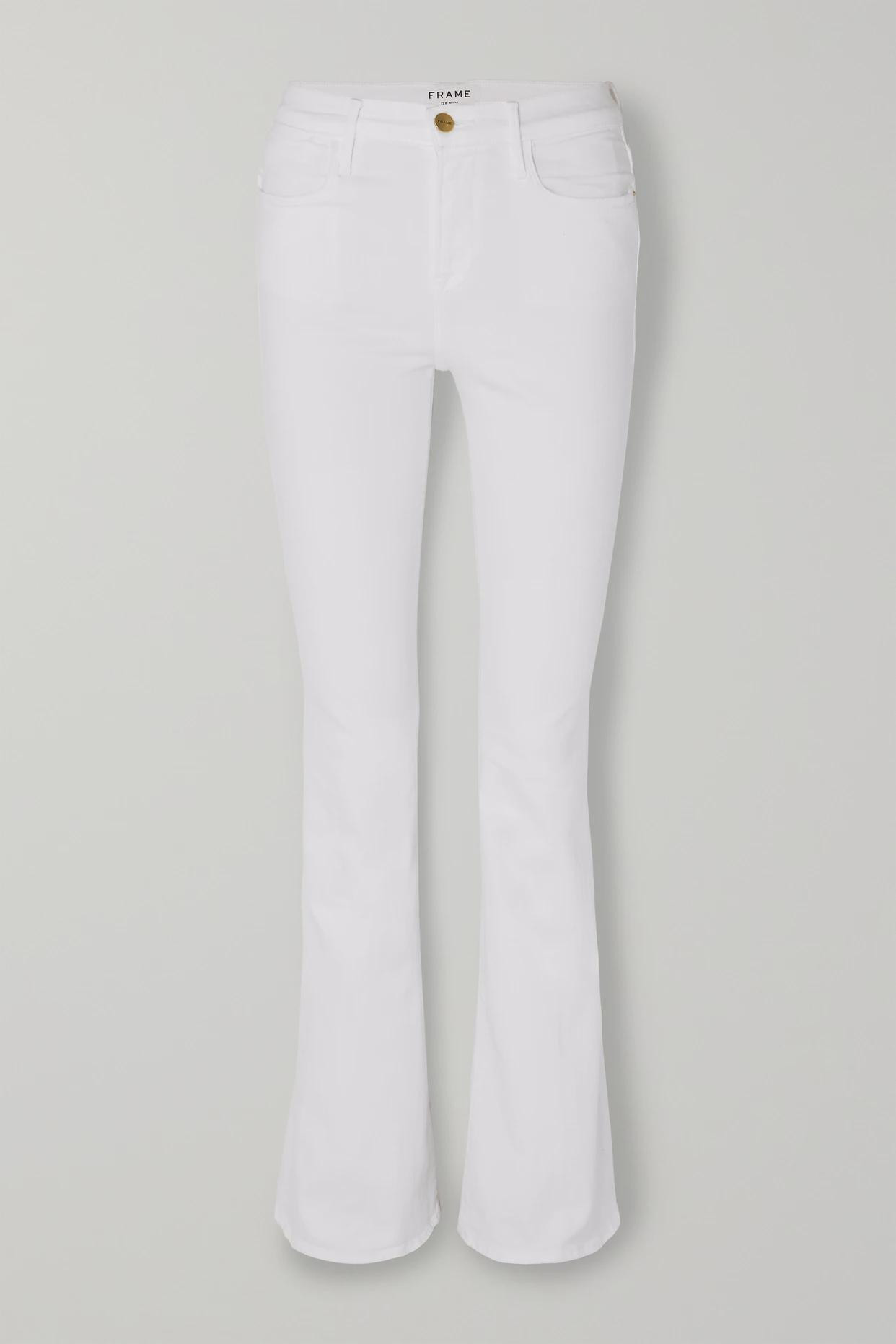 FRAME - Le High Flare Jeans - White | NET-A-PORTER (US)