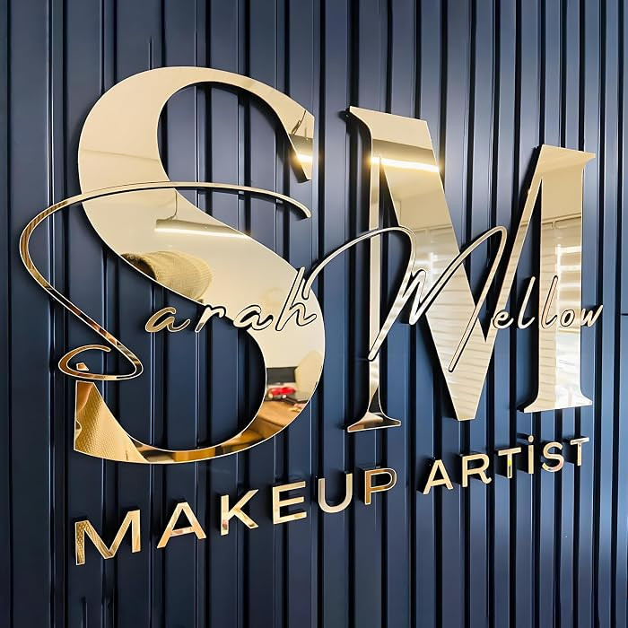 GUANKE Custom Wall Signs for Business Logo, Laser Cut 3D Acyrlic Signs, for Beauty Salon, Retail ... | Amazon (US)