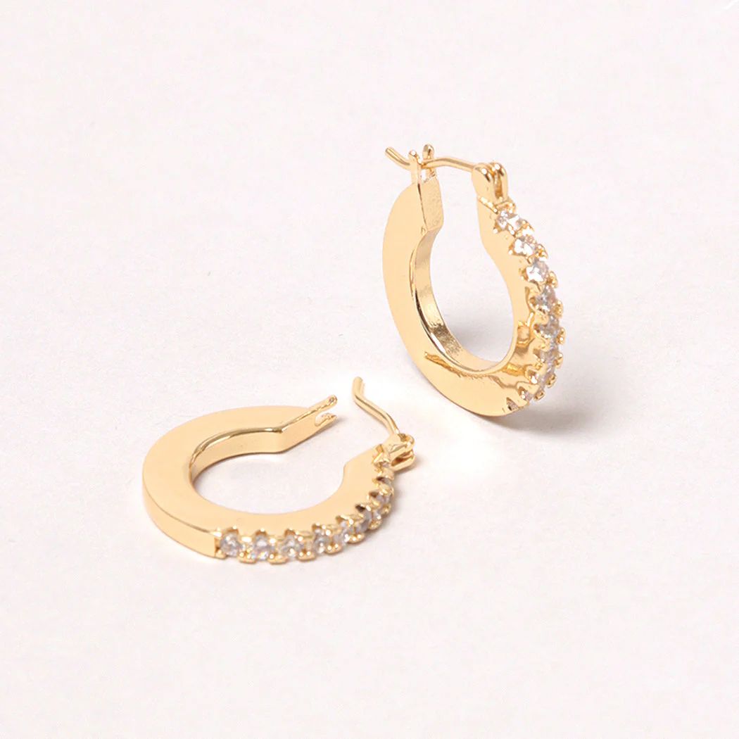 14K Gold-Dipped Rhinestone Plug Earring | Charming Charlie