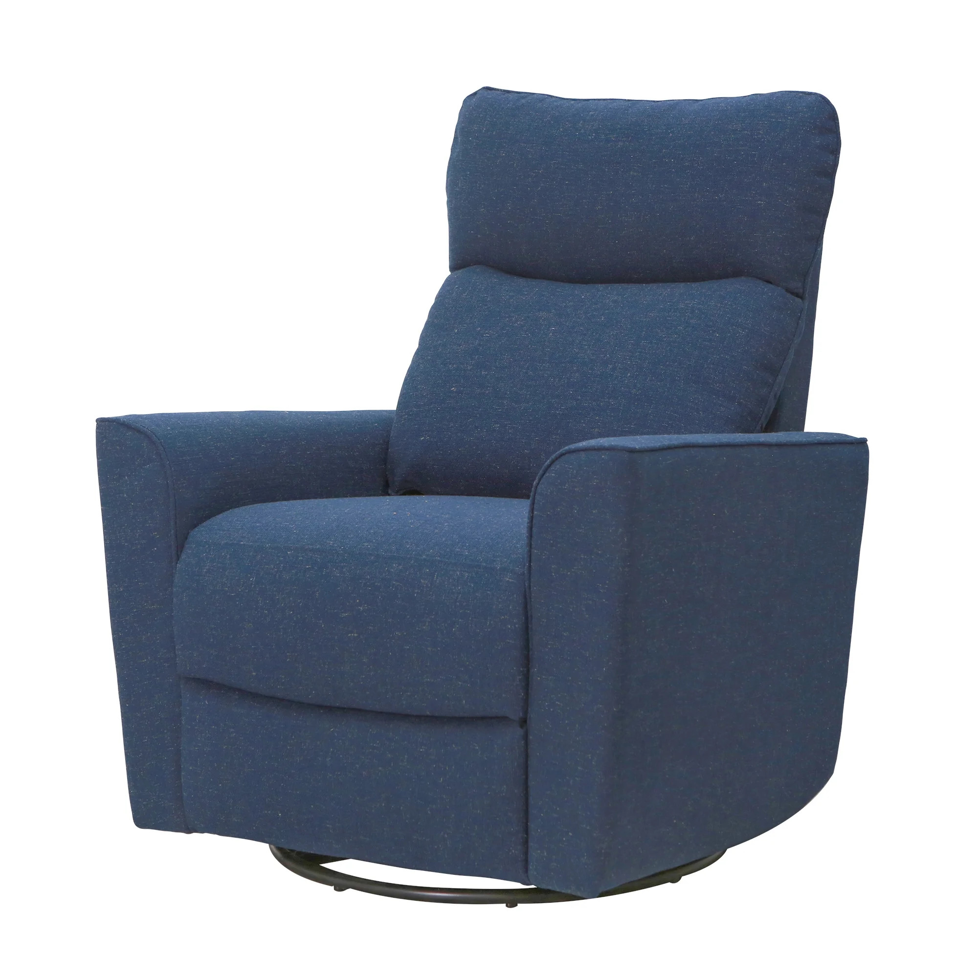 Second Story Home Soho Upholstered Swivel Glider- Navy | Walmart (US)