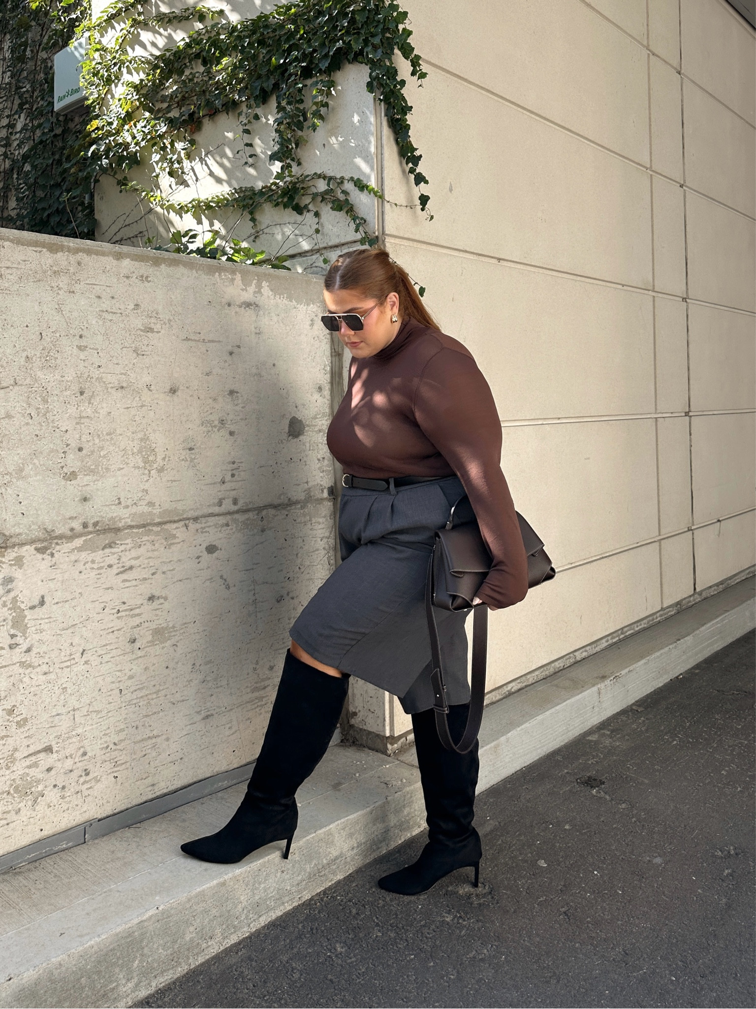 Plus size fall street style using some work wear pieces. I love the look of the loose trouser shorts with a tall boot for fall! 

These wide calf boots fit my 20” calf’s no problem (slip on like a dream!) and they’re quite easy to walk in with the shorter heel.

#LTKworkwear #LTKplussize #LTKautumn