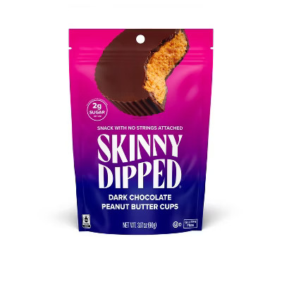 SkinnyDipped Dark Chocolate Peanut Butter Cups - 3.17oz | Target