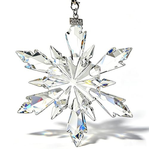 Christmas Ornaments 2026, Crystal Glass Snowflake Ornaments Christmas Tree | Amazon (US)