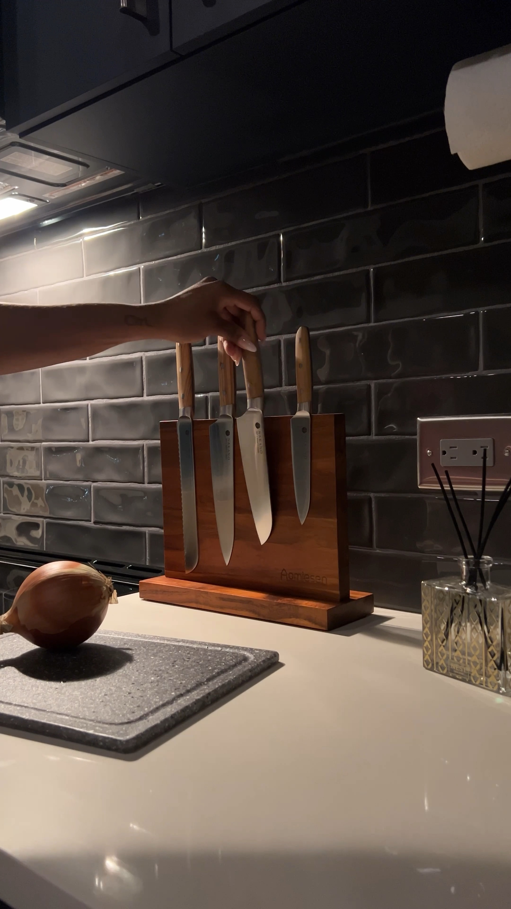 purchased this wooden magnetic knife holder for my new japanese high-quality Nakano knives and it matches perfectly with my home decor! 

#LTKhome #LTKSeasonal #LTKHoliday