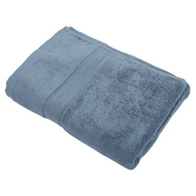 Unique Bargains Soft Absorbent Cotton Bath Towel for Bathroom kitchen Shower Towel Classic Design Blue 1 Pc | Target