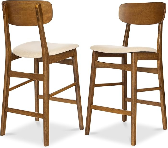 Best Choice Products Bar Stool Set of 2, Modern Farmhouse Counter Height Stools w/Upholstered Cus... | Amazon (US)