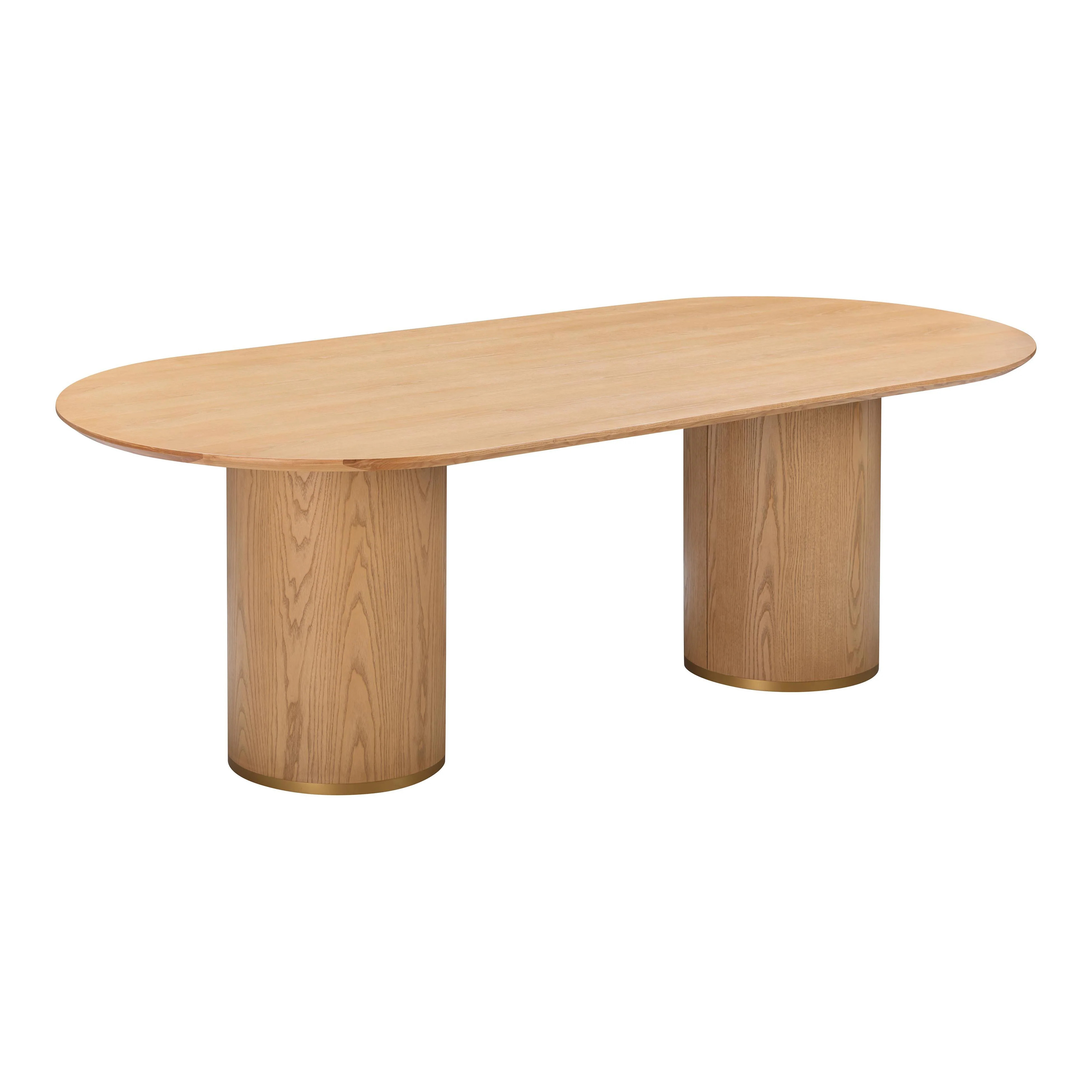 Brandy 95" Natural Ash Wood Oval Dining Table | TOV Furniture
