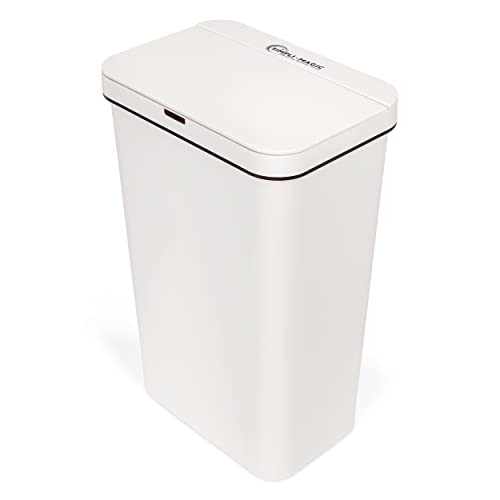 SIMPLI-MAGIC 79502 13 Gallon Touchless Sensor Trash Can, Rectangle Garbage Bin, Perfect for Home, Kitchen, Office, White | Amazon (US)