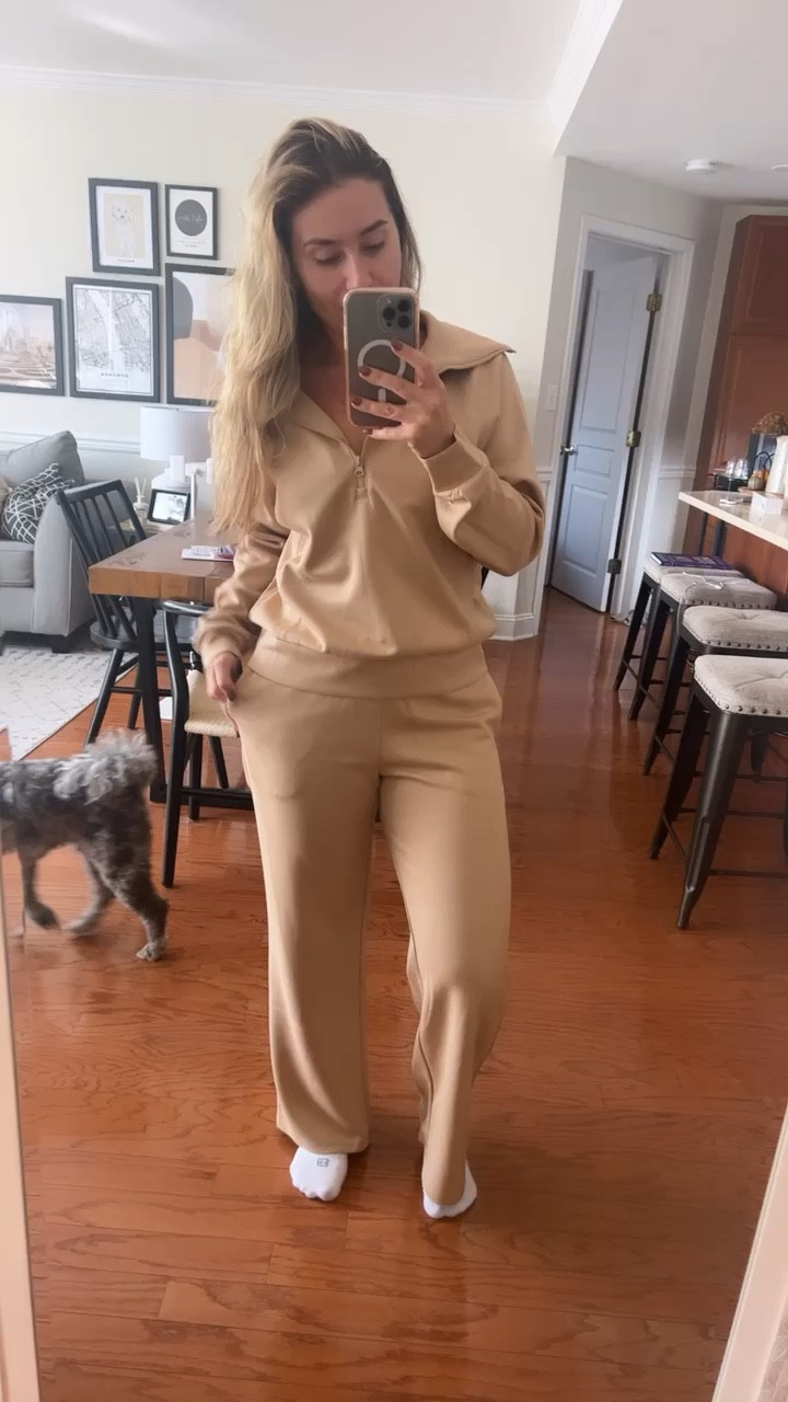 Best loungewear half zip neutral set for the fall season. On sale now with prime big deal day!

#LTKfindsunder50 #LTKSeasonal #LTKxPrime
