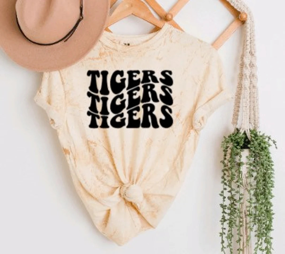 Tigers Comfort Colors Shirt, Color Blast T-shirt, Tie Dyetiger Tshirt, School Mascotapirit Wear, ... | Etsy (US)