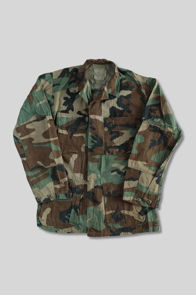 Vintage Camo Military 4 Pocket Shirt Jacket | Urban Outfitters (US and RoW)