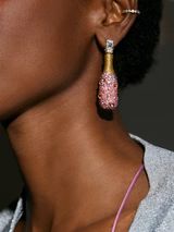 Think Pink Earrings - Rosé Bottle | BaubleBar (US)
