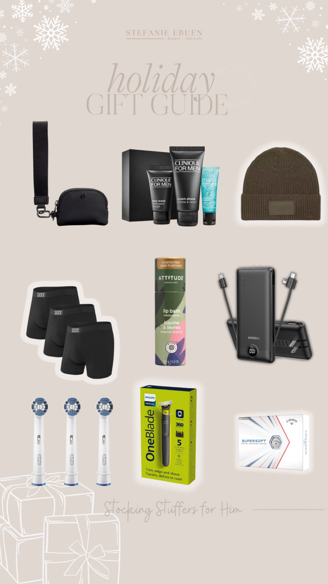 Holiday gift ideas for stocking stuffers for
Him 

#LTKcanada #LTKwinter