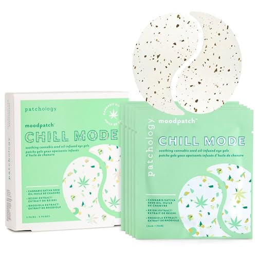 Patchology Chill Mode Under Eye Patches - Soothing, Oil-Infused Gel Eye Masks for Puffy Eyes and Dark Circles Treatment - Ideal for Hydration, Reducing Wrinkles, and Calming Puffiness - 5-Pairs | Amazon (US)