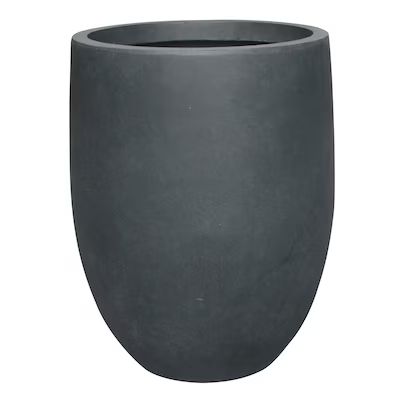 KANTE 17-in x 21.7-in Charcoal Concrete Planter with Drainage Holes | Lowe's
