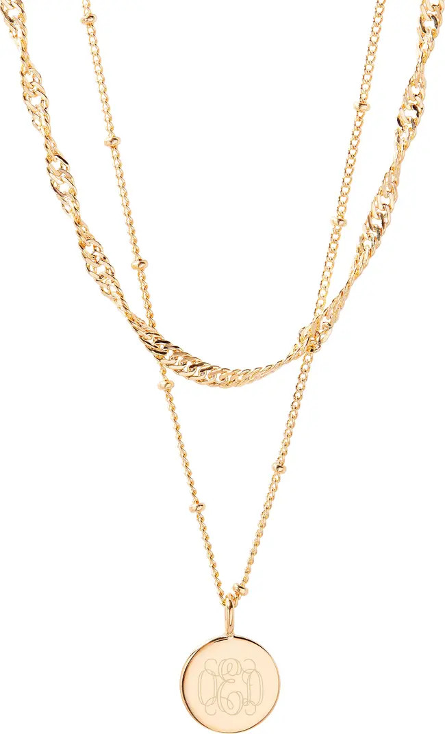 Lizzie Monogram Pendant Necklace Set | Nordstrom