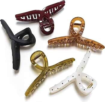 Nalodu 5 Inch Extra Large Claw Clips, 13 cm No Slip Jelly Jumbo No Slip XL Hair Clips for Thick L... | Amazon (US)