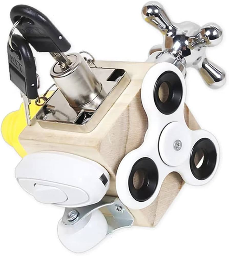 Aoumi Busy Cube for Kids Sensory Busy Board Travel Toy for Toddlers 1 2 3 Years Old Educational L... | Amazon (US)