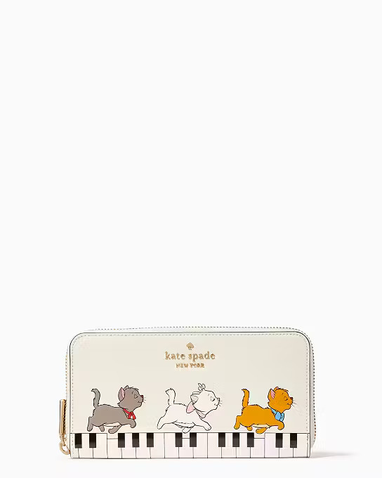 Disney x Kate Spade New York Aristocats Large Continental Wallet | Kate Spade Outlet