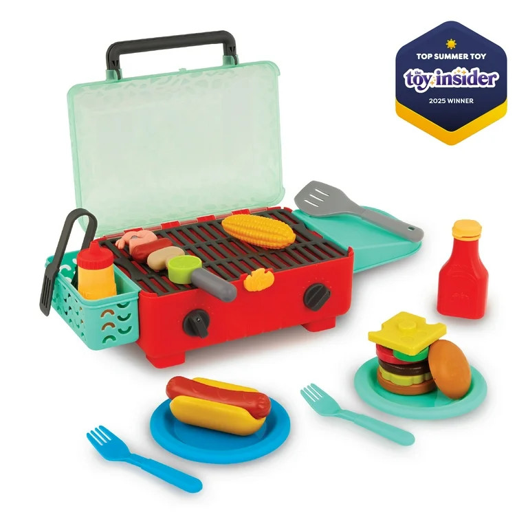 Battat Cook ‘n’ Go BBQ Set with Plastic Play Food and Toy Utensils, Toddler and Preschool Toy... | Walmart (US)