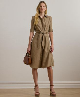 Lauren Ralph Lauren 100 Linen Shirt Dress 0p 22w | Macy's