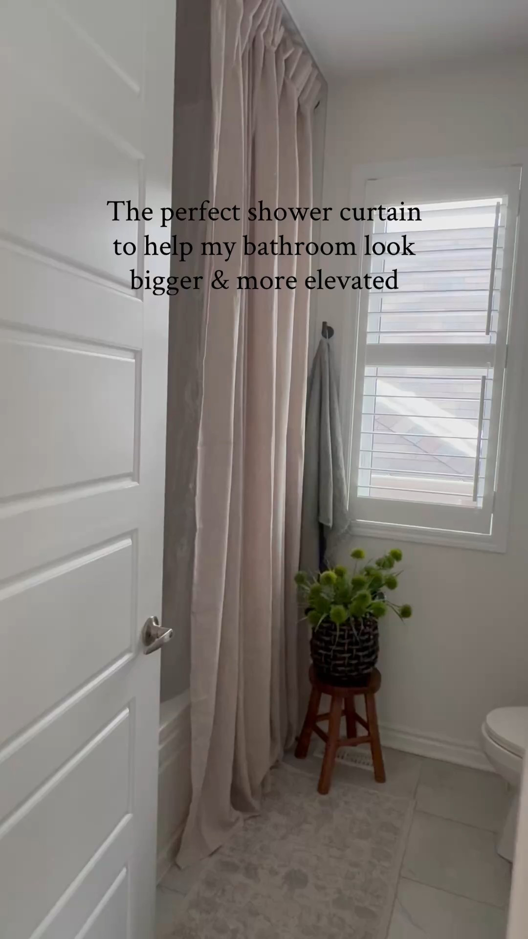 The perfect shower curtain to help my bathroom look bigger & more elevated✨

If you hang your shower curtain close to the ceiling, you will create an illusion of bigger and more luxury bathroom.
Here, in my bathroom, I am using a set of curtains from Amazon with a clear plastic liner behind.

#homeimprovements #homerenovation #homeprojects #homereno #homestyling betterhomes, easyhome easyprojects hometolove modernhome moderninteriors 

#bathroomupgrade #bathroominspo #bathroomessentials #bathroominspirations #bathroomstyling #showercurtains #curtains

#LTKhome #LTKcanada #LTKsale