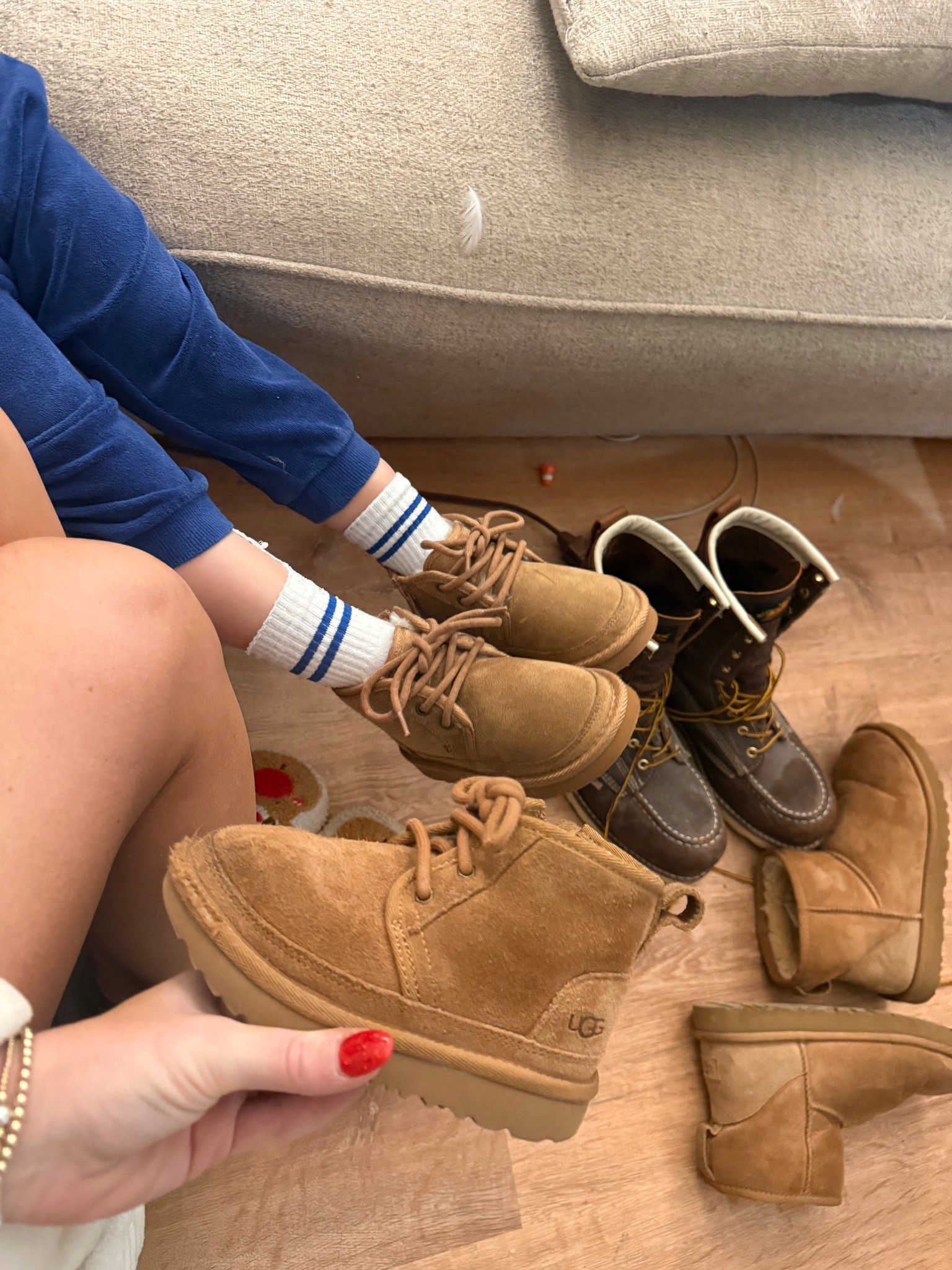 Winter boots for the family 🫶 toddler Uggs, Amazon ugg dupe and women’s Uggs! I size up for the boys and for fur! 

#LTKmomlife #LTKKids #LTKFindsUnder50