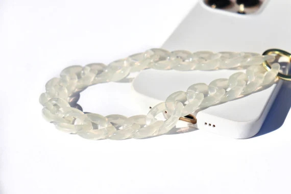 Phone Charm Chunky Acrylic Chain Link Phone Strap / Wristlet - Etsy | Etsy (US)
