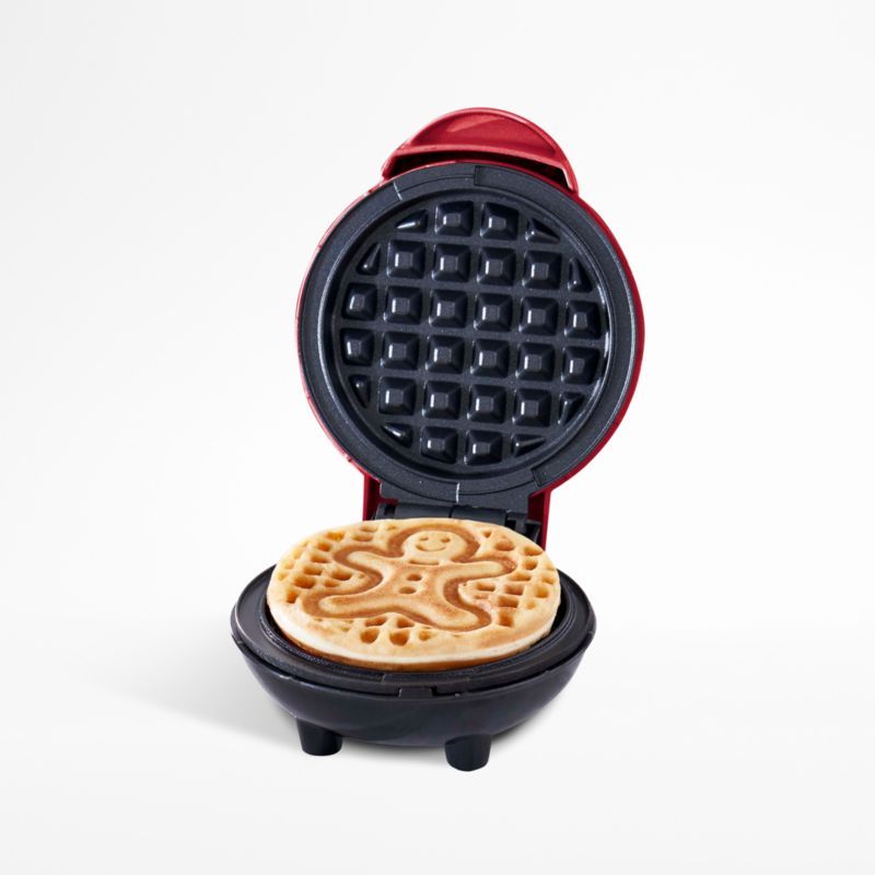 Dash Mini Gingerbread Man Waffle Maker | Crate and Barrel | Crate & Barrel