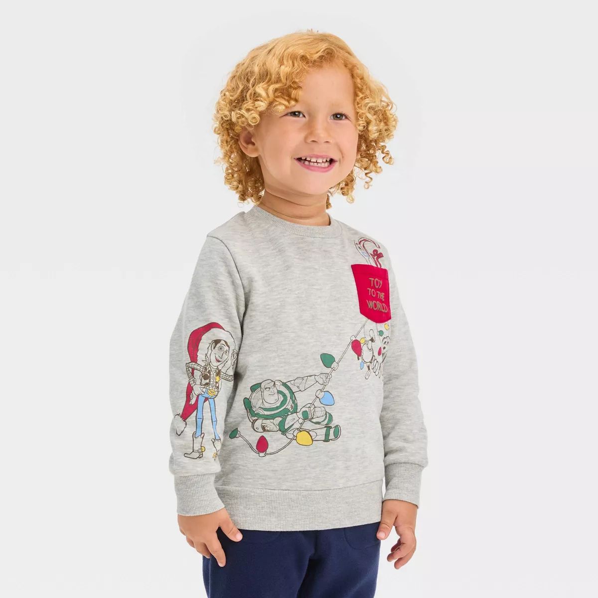 Toddler Boys' Disney Printed Sweatshirt - Gray | Target