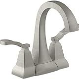 KOHLER Ridgeport Brushed Nickel 1-Handle 4-in Centerset WaterSense Bathroom Sink Faucet with Drain | Amazon (US)