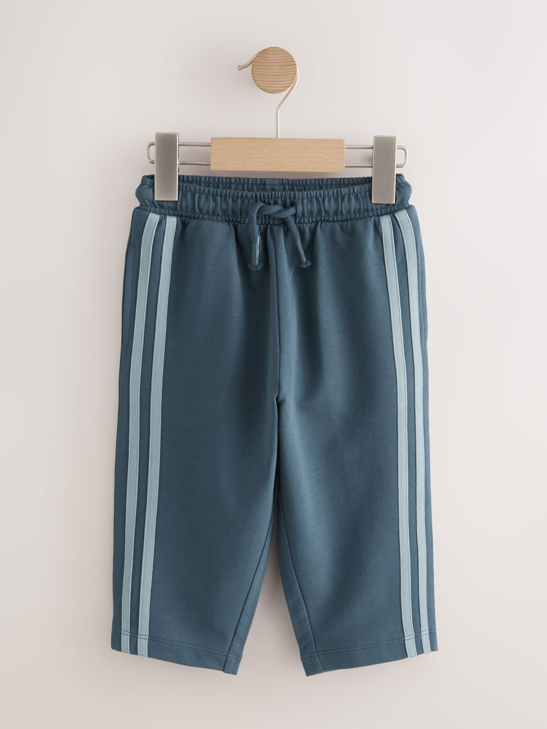 Next Teal Blue Wide Leg Side Stripe Joggers (3mths-7yrs) | Next US