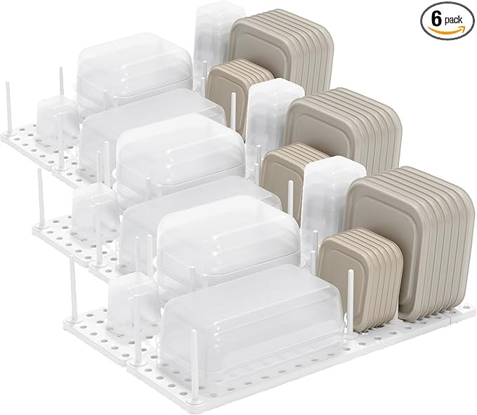 Peggy Kitchen Drawer Cupboard Organizer Tray - Adjustable Storage System For Food Containers, Coo... | Amazon (US)