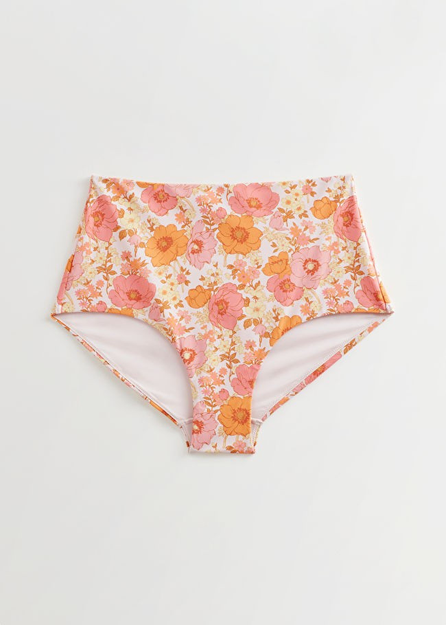 Printed High Waisted Bikini Bottoms | & Other Stories US